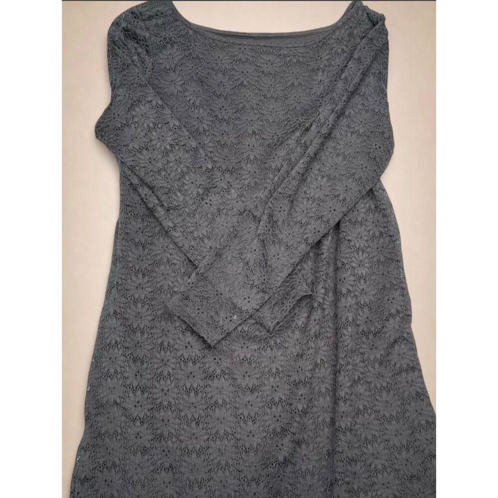 Ingrid & Isabel Black Floral Lace Maternity Dress XXL Long Sleeve